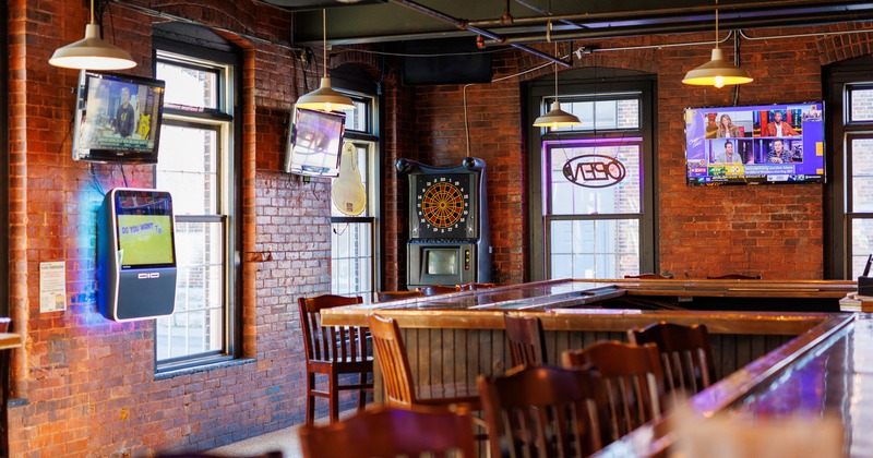 Interior, tables and chairs