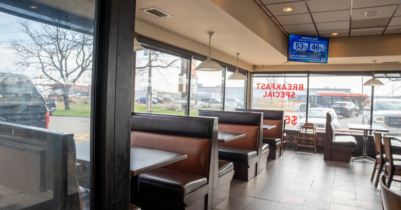 Interior, wide view of dining area