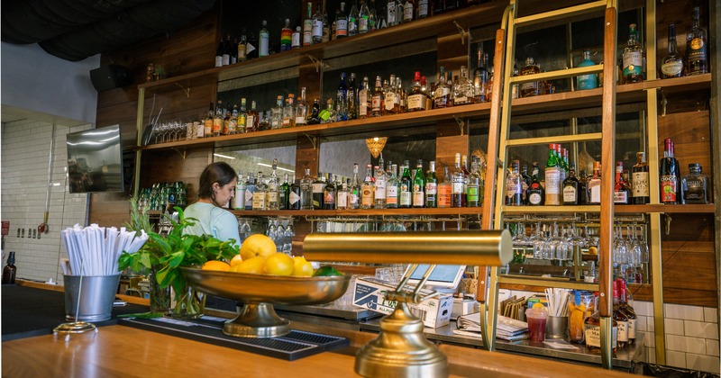Burrata with a salad