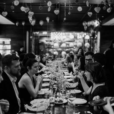 NYE - Supra Table Shot - Lively Crowd 2 - BW Version