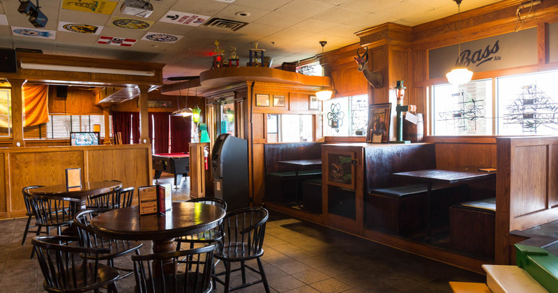 Interior, guest tables and booths
