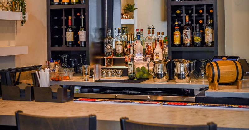 Interior, bar counter area
