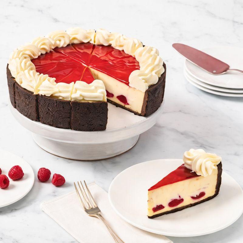 menu item 52 of 60, White Chocolate Raspberry Cheesecake