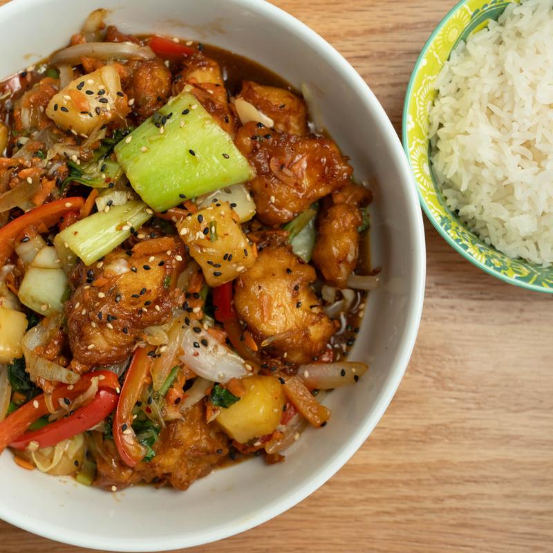 menu item 19 of 29, Hand Breaded Sweet & Sour Chicken or Pork