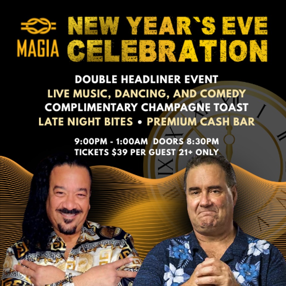 NYE at Magia: A Night of Comedy and Live Music event photo