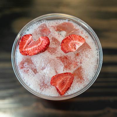 Refresher with strawberries