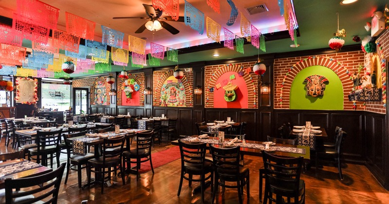 Interior, tables ready for guests