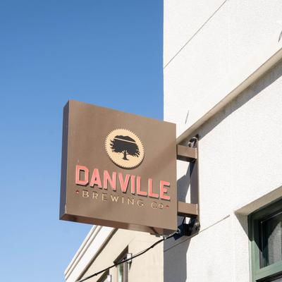 Brewery wooden sign.