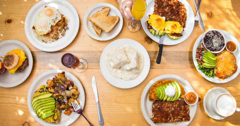 Different types of food on the table