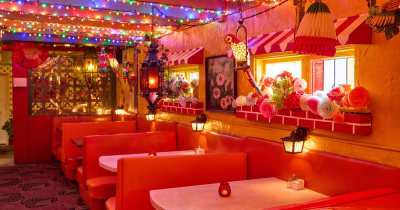 Interior, seating area with booths