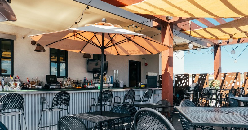 Exterior, covered terrace, seating area