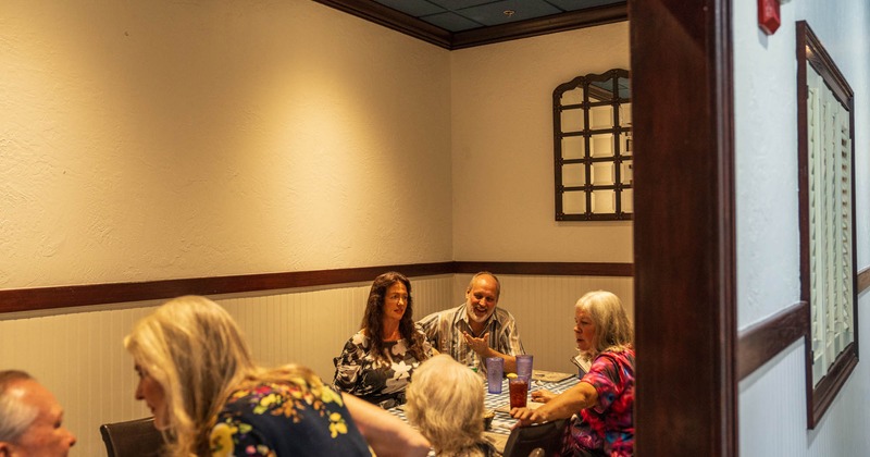 Guests at their tables