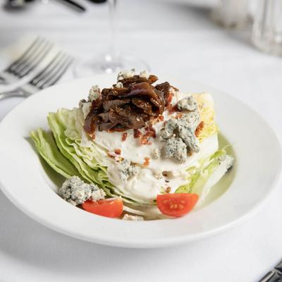 Wedge salad served