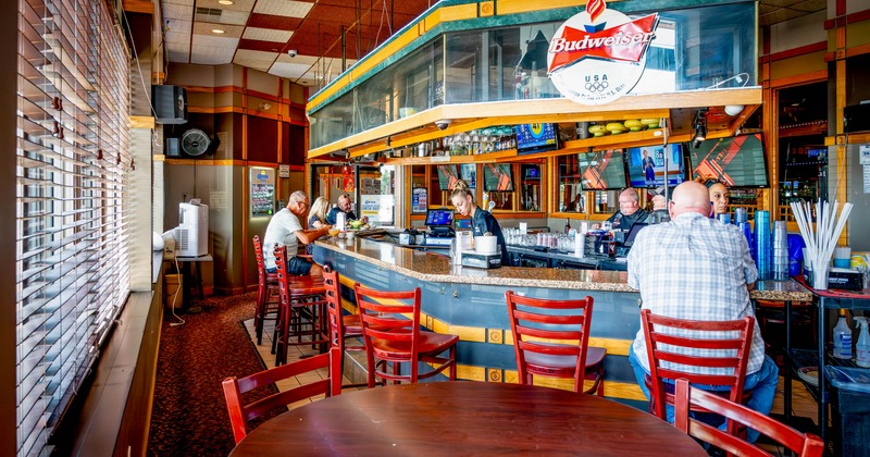 Interior of a bar and restaurant