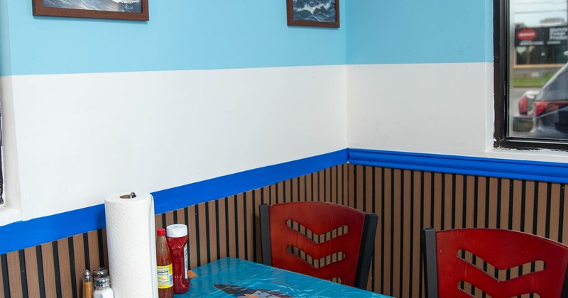 Interior, booths in the corner