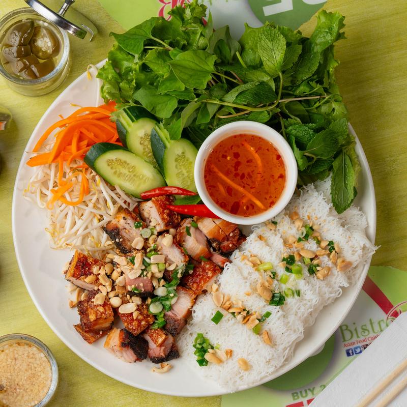 menu item 13 of 19, 119. Angel Vermicelli with Grilled Pork and Roasted Pork Belly