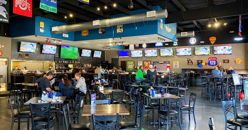 Interior, seating and TV area