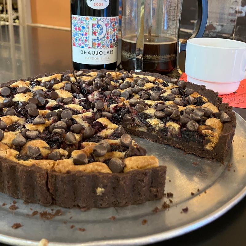 Cherry Chocolate Almond Tart photo