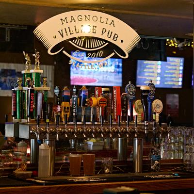 Interior,  bar, beer tap.