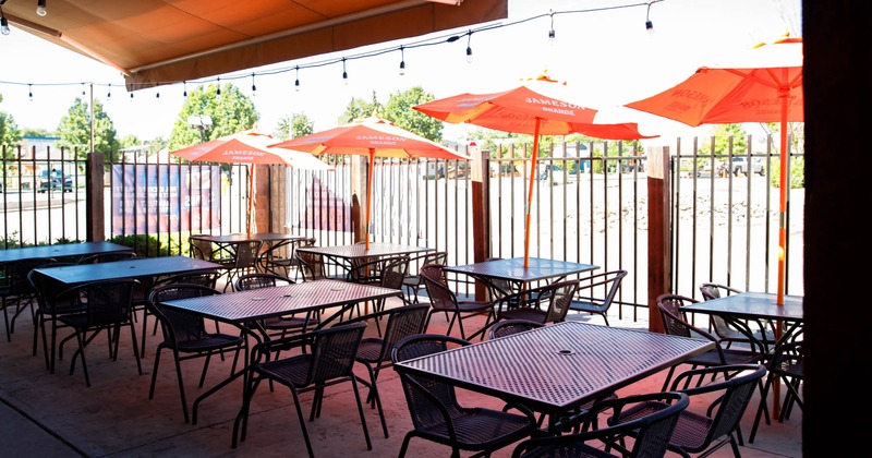 Covered patio, seating area