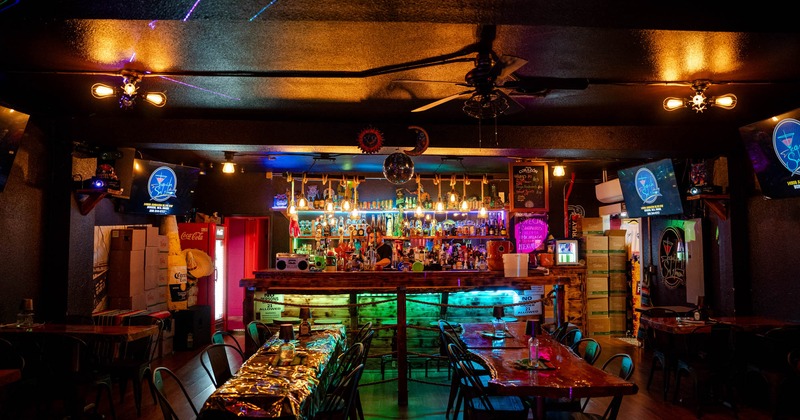 Interior, seating and bar areas