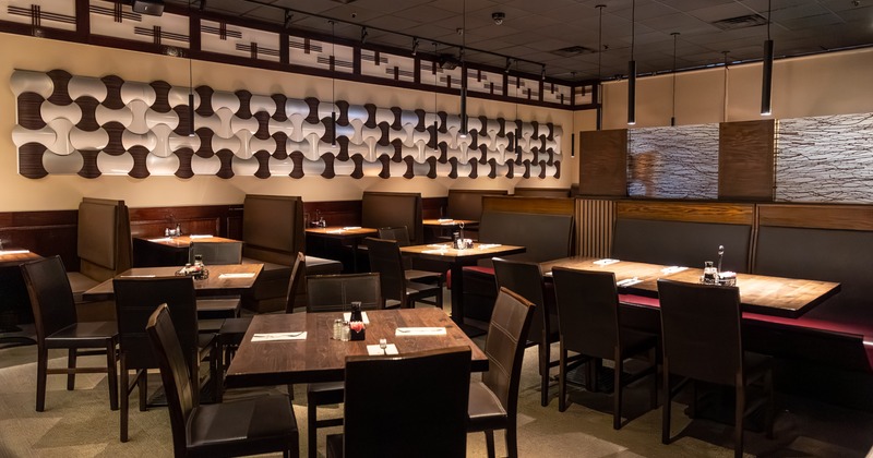 Nicely done interior dining area