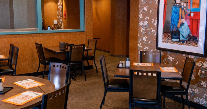 Interior seating area ready for guests