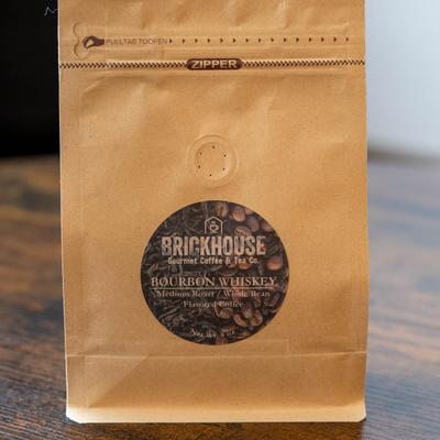 A package of Bourbon Whiskey flavored coffee.