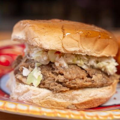 Pulled Pork BBQ Sandwich.