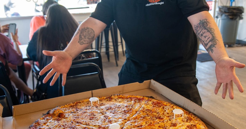 Extra large cheese pizza