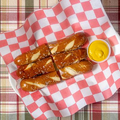 Bavarian Pretzels, with mustard.