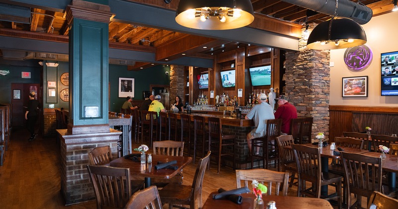 Interior space, bar and dining area