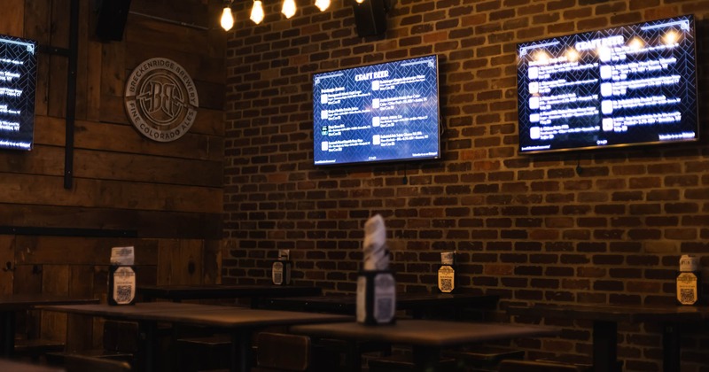 Interior, seating, TV on the wall