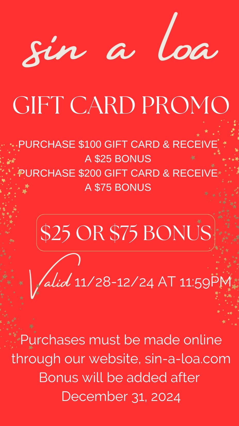 Holiday Gift Card Promo event photo