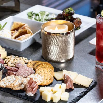 Served food on the table.