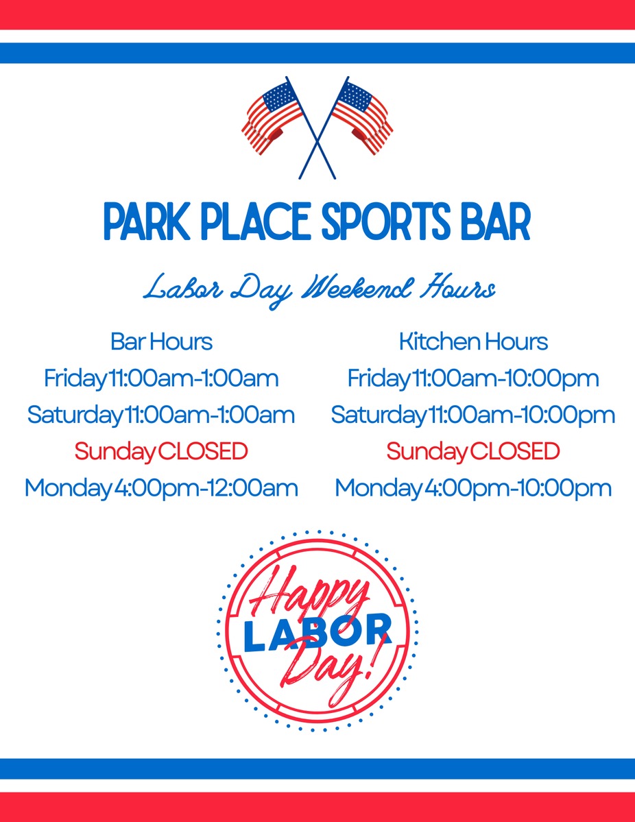 Labor Day Weekend Hours event photo