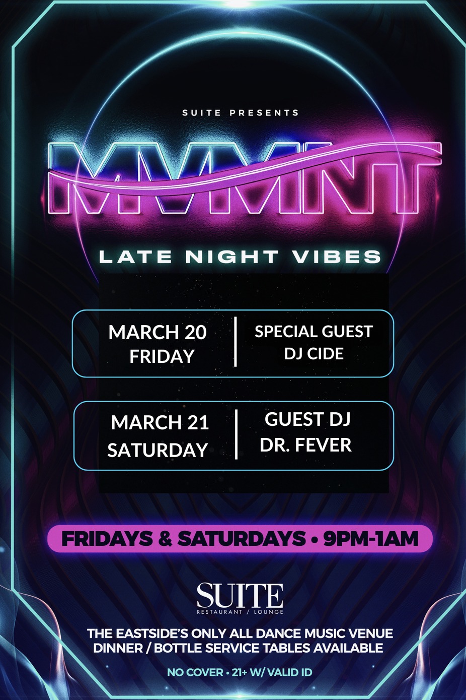 MVMNT ~ DJ's & Dancing at Suite! event photo