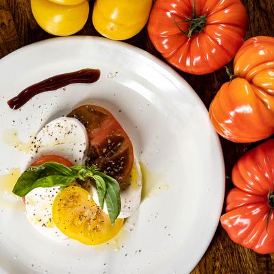 Caprese salad, top view