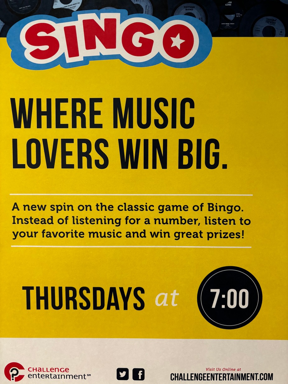 SINGO - Music Bingo is BACK event photo