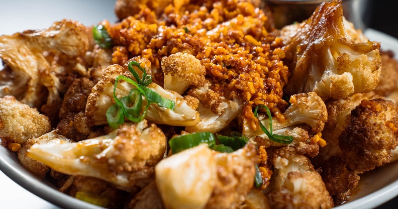 Kung Pao Cauliflower, close-up