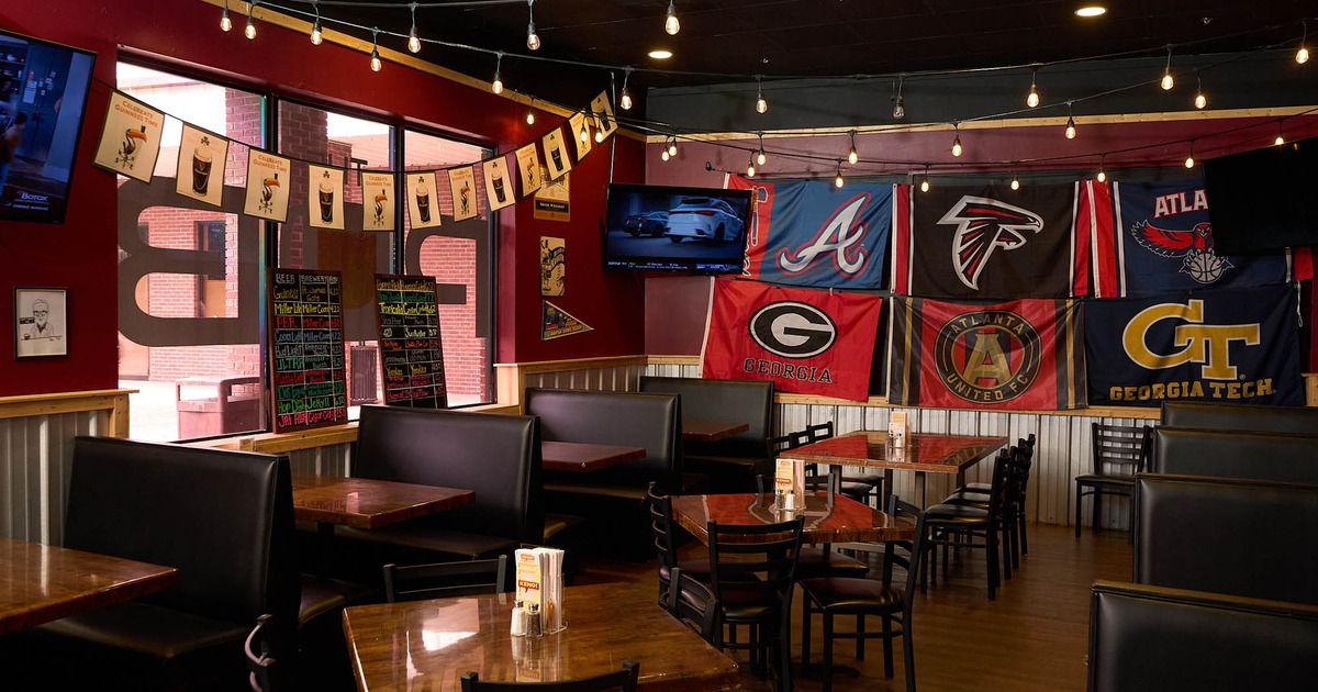 Interior, a table and seating