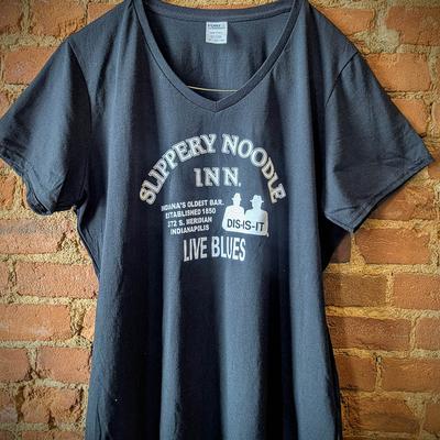 Women's Short Sleeve V-Neck, Black photo