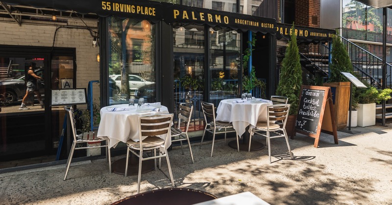 Exterior, tables and chairs