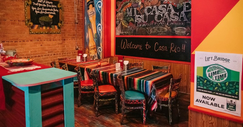Interior,  diner room, tables and chairs