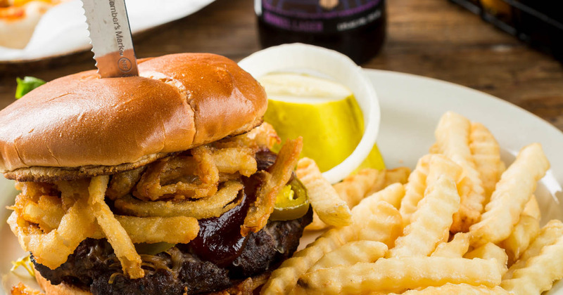 Lumberjack Burger and fries