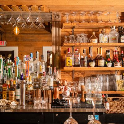 Various drinks in bar area