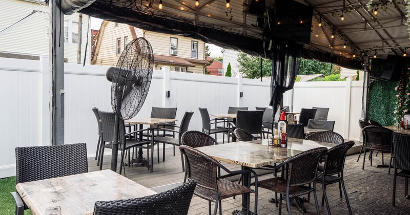Outdoor patio, seating area