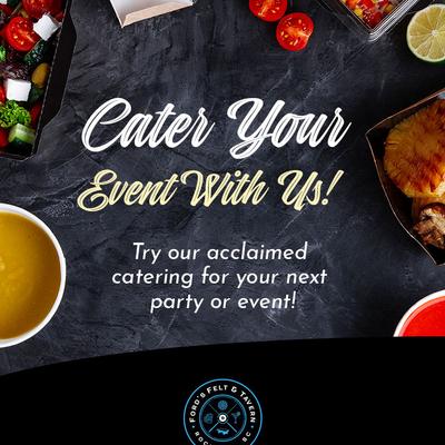 A pamphlet with the restaurant's services.