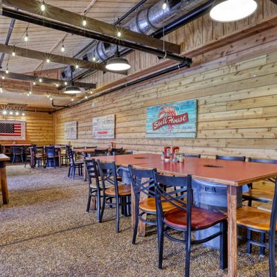 Interior seating space.