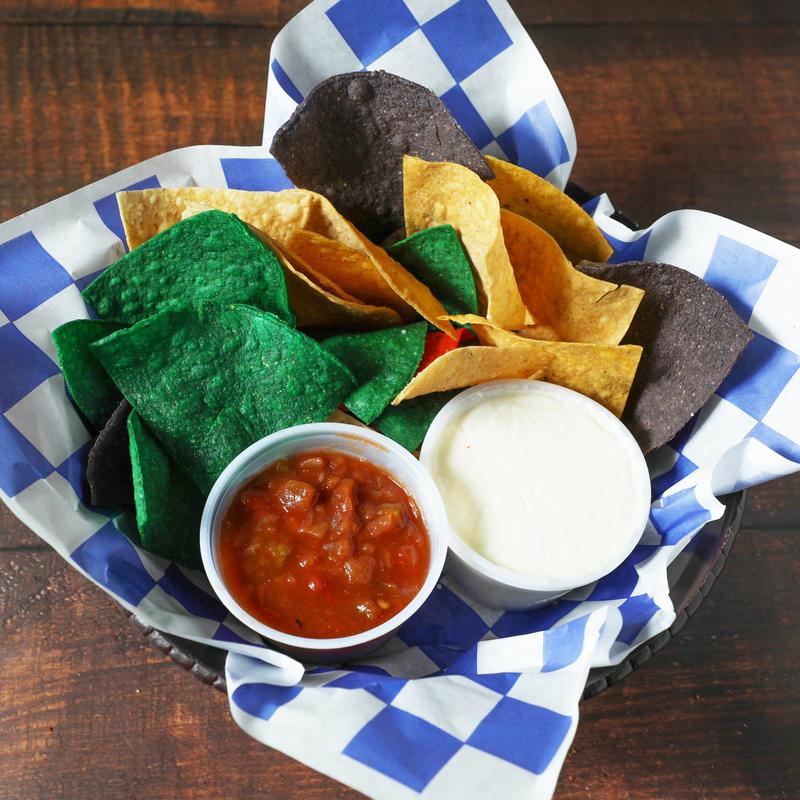 Checkered Flag Chips with Salsa & Queso photo